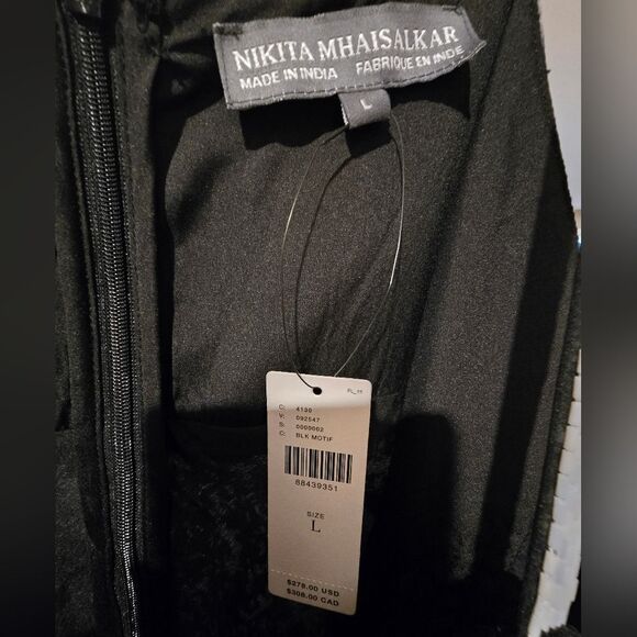 Anthropologie NIKITA MHAISALKAR Abstract Tiered Midi Dress NWT Sz L - Picture 6 of 9